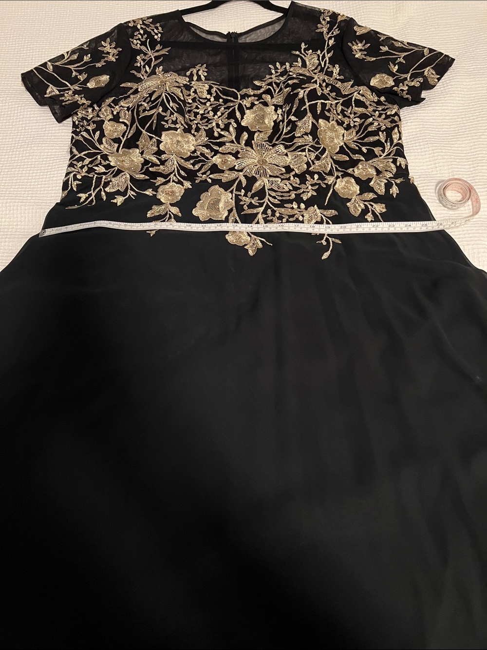 Betsy & Adam Black and Gold Floral Dress/gown
Full length - Picture 9 of 16